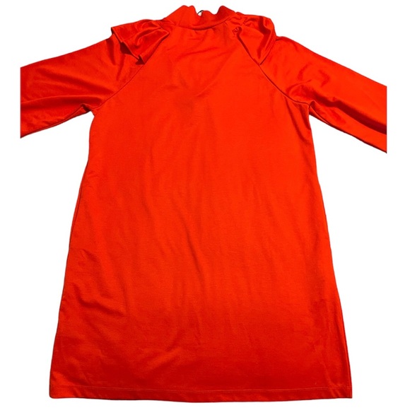 Who What Wear Long Sleeve Sheath Fiery Red Ruffle Dress Large - Picture 12 of 13